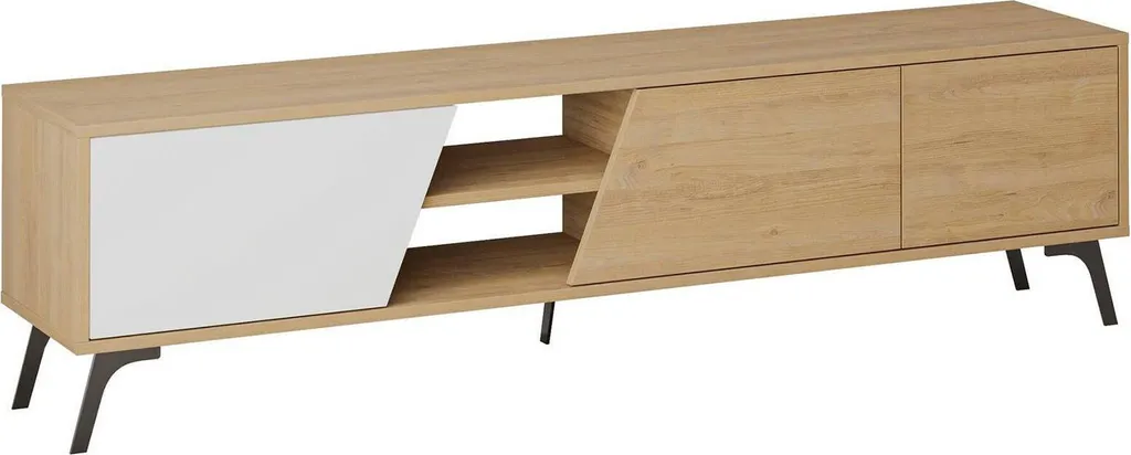 Meuble TV 180 cm Chêne Marron : Optimisez votre Espace Multimédia