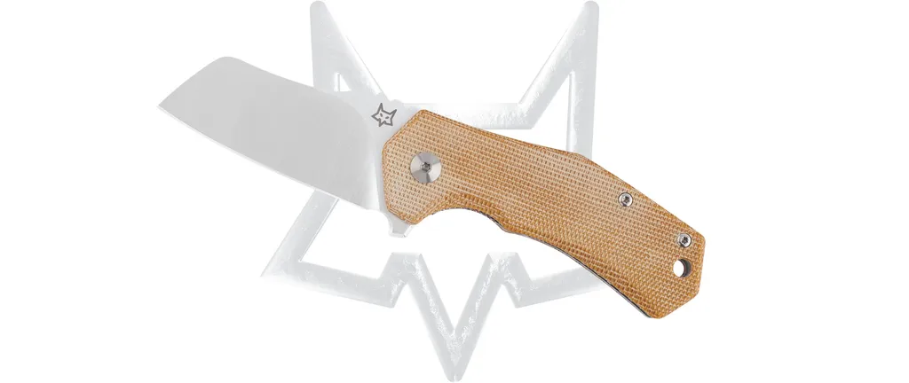 Couteau FOX Italic Canker Lame Satinée M390 Sheepfoot Manche en Micarta