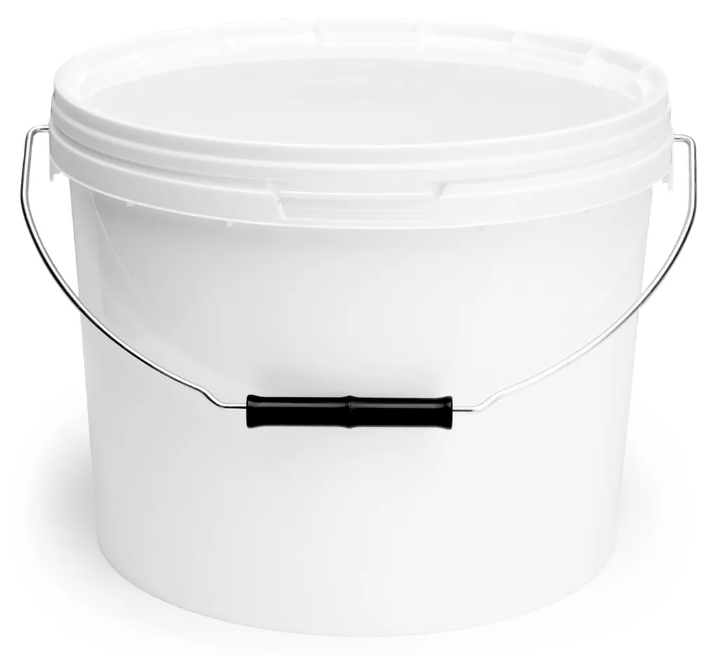 Seaux Garronda Blanc GD-0071 avec couvercle 12L - Lot de 50 pièces
