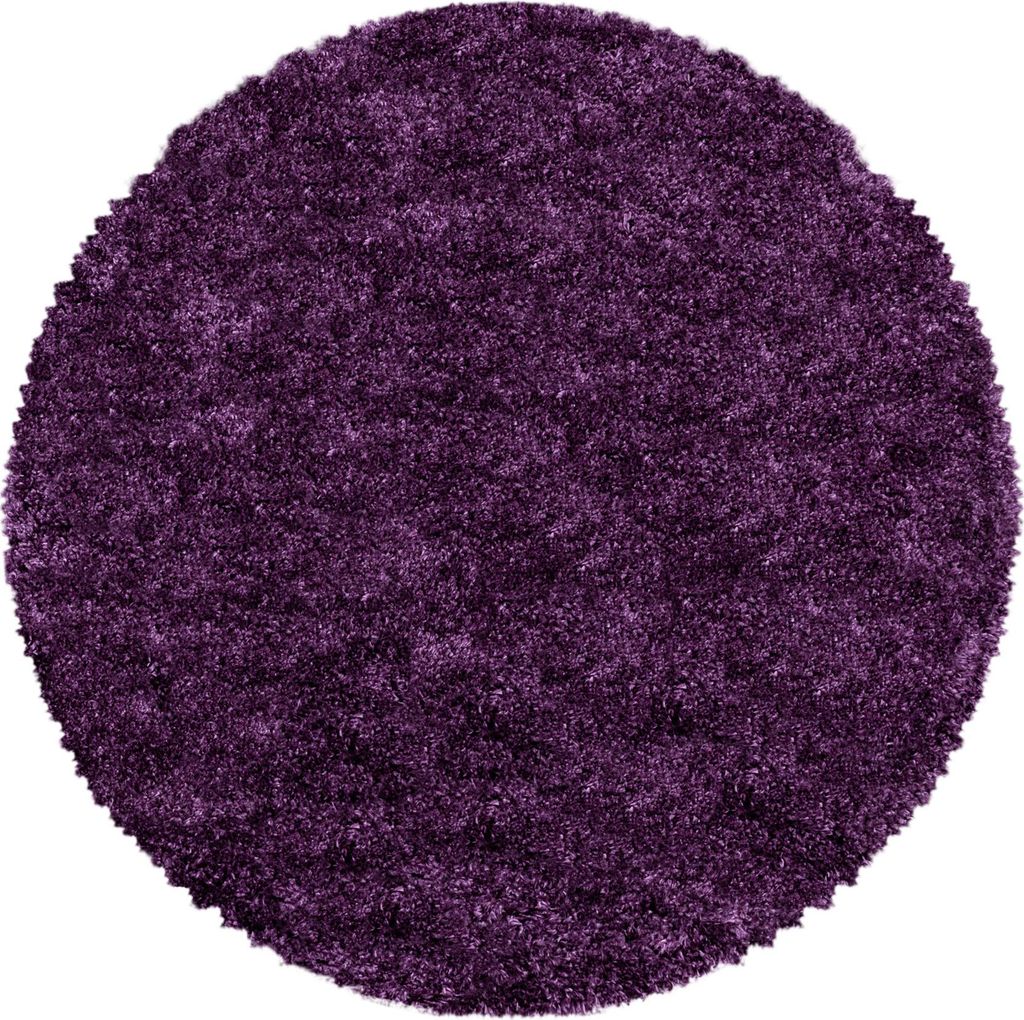 Fluffy Shaggy teppich hochflor rund Ø 80cm lila