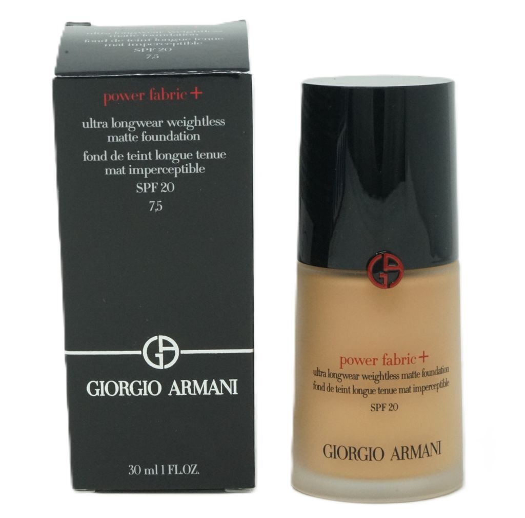 Giorgio Armani power fabric+ ultra longwear weightless matte Foundation # 7,5