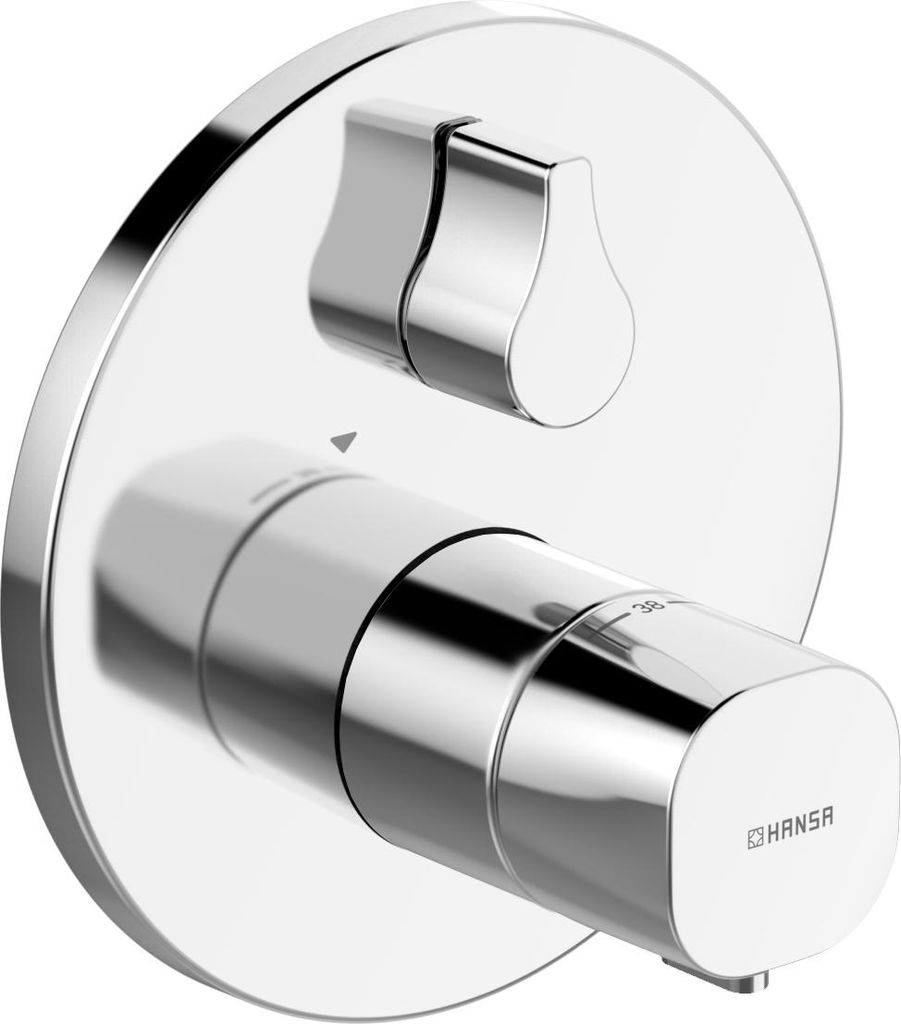Hansa Fertigmontageset HANSALIVING für Wannen-Thermostat-Batterie, DN 15 mit Sicherungseinrichtung verchromt