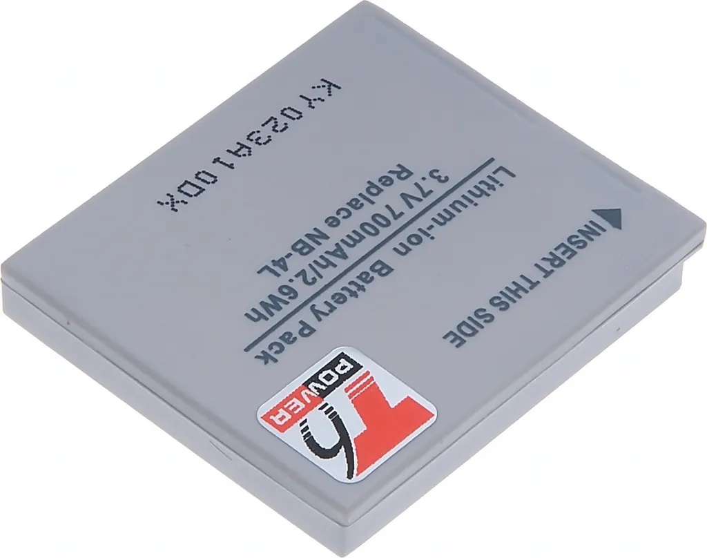 Batteria T6 Power per Canon IXUS i zoom, Li-Ion, 3,7 V, 700 mAh (2,6 Wh), grigio - 2