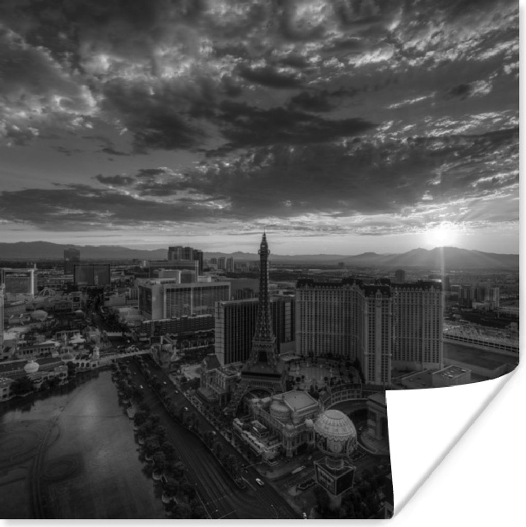 MuchoWow Poster Las Vegas bei Sonnenaufgang 75x75 cm - Wand Dekoration