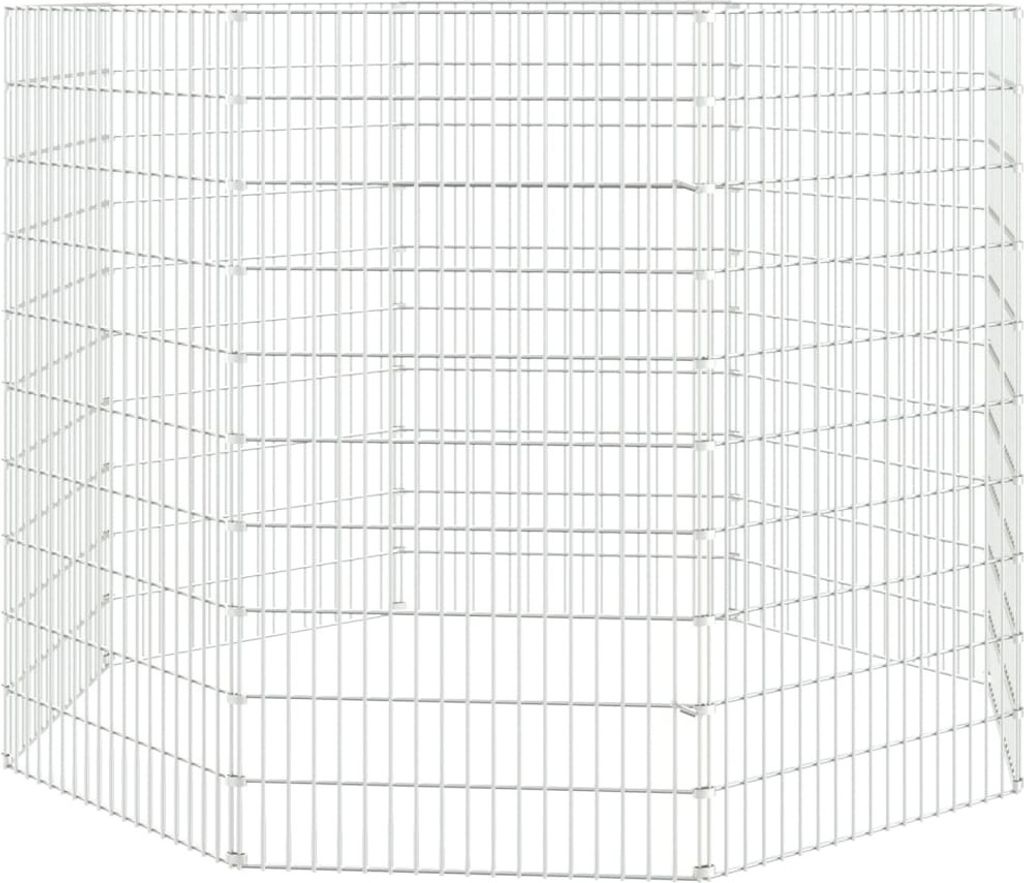 VidaXL Kaninchenkäfig 12 Paneele 54x100cm Verzinktes Eisen Haustierkäfig Stall