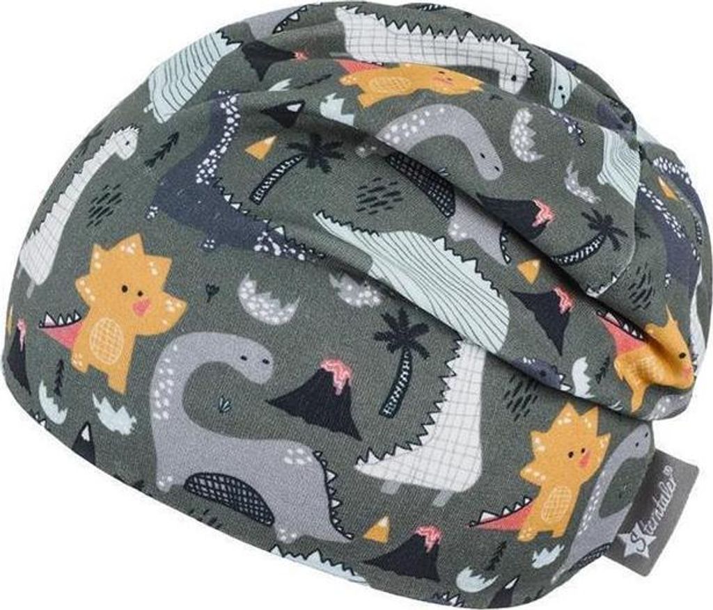 Sterntaler Slouch-Beanie mit Dino-Muster in bunten Farben 45