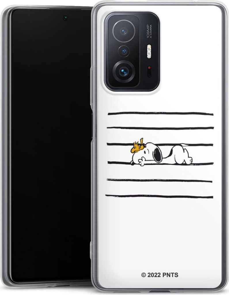 DeinDesign Slim Hülle für Xiaomi 11T 5G Silikon Case Ultra Dünn Handyhülle Hund Peanuts Snoopy