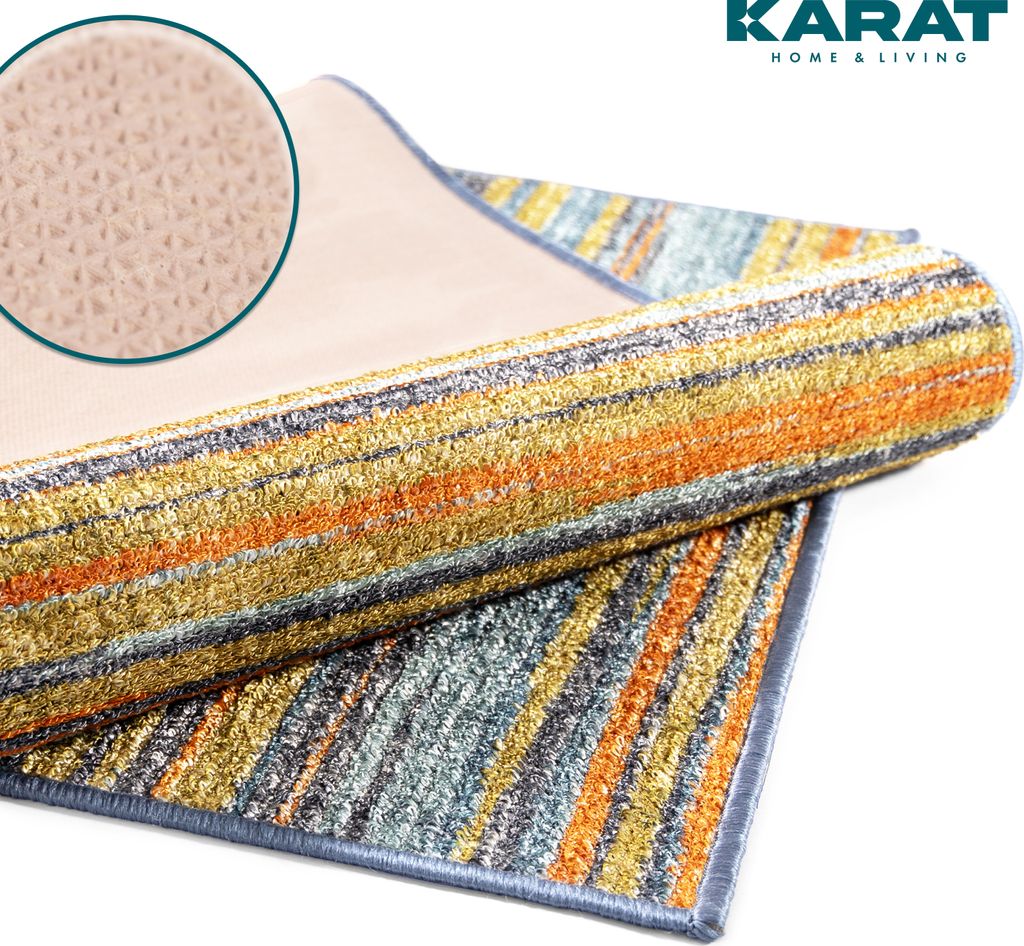 Tapis de couloir Bray | Tapis à poils fins avec motif | Tapis de couloir pour cuisine, couloir & salon | Dessous antidérapant (80 x 450 cm Tapis de couloir Bray | Tapis à poils fins avec motif | Tapis de couloir pour cuisine, couloir & salon | Dessous antidérapant (80 x 450 cm