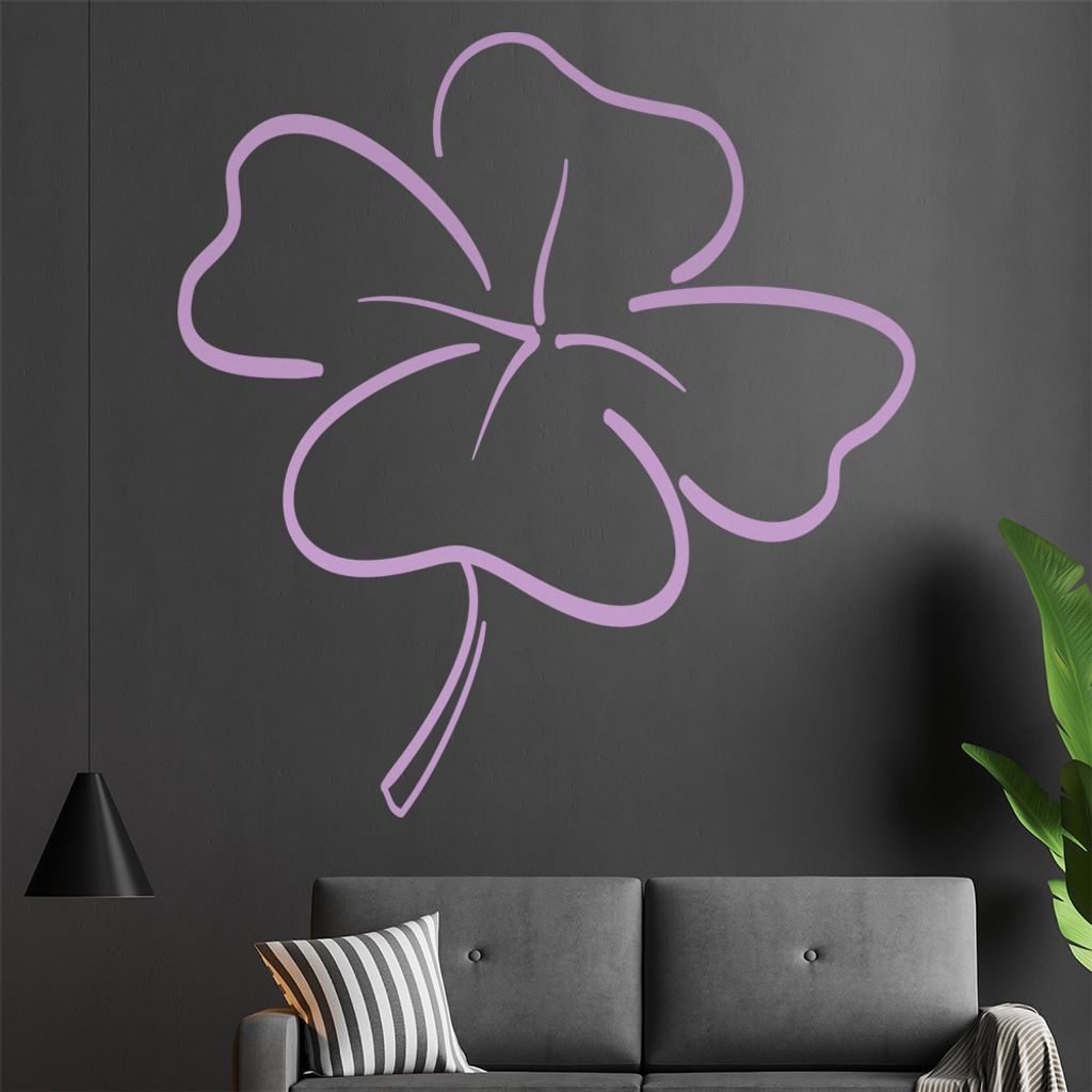 Kleeblatt Wandtattoo in 6 Größen - Wandaufkleber Wall Sticker - Dekoration, Küche, Wohnzimmer, Schlafzimmer, Badezimmer