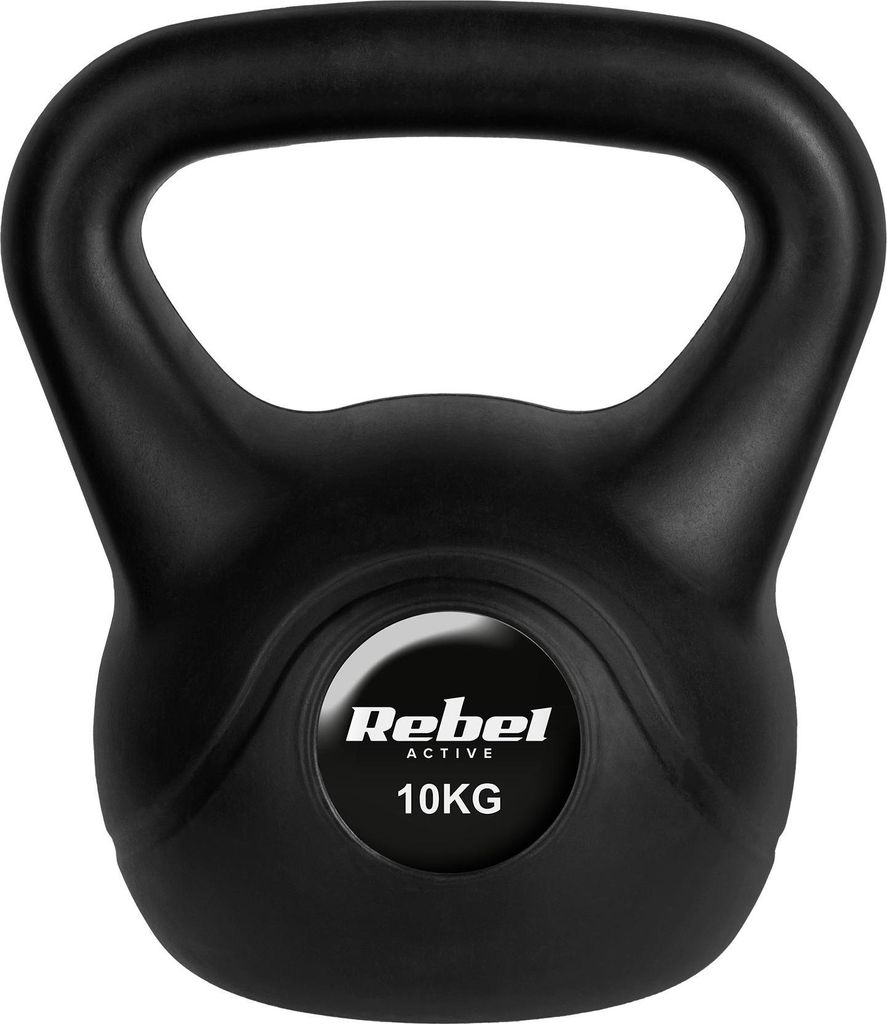 Rebel RBA-2315 Kettlebell Active 10 kg, czarny Zdjęcie produktu 