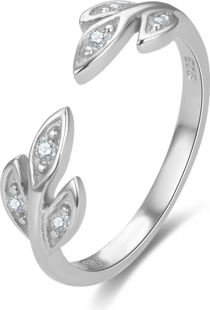 Charmante bague en argent avec zircones AGG474 - Bague Argent Femme