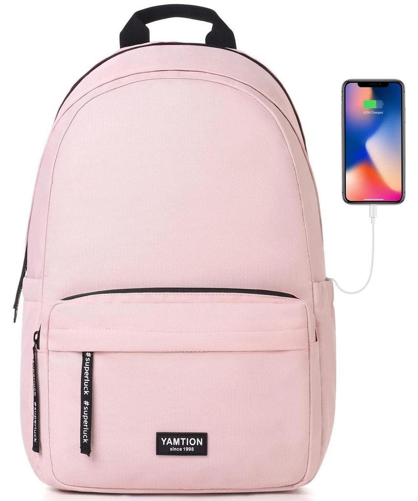 Školní batoh pro dívky, teenager, 17,3 palců, růžová barva, Obrázek produktu 