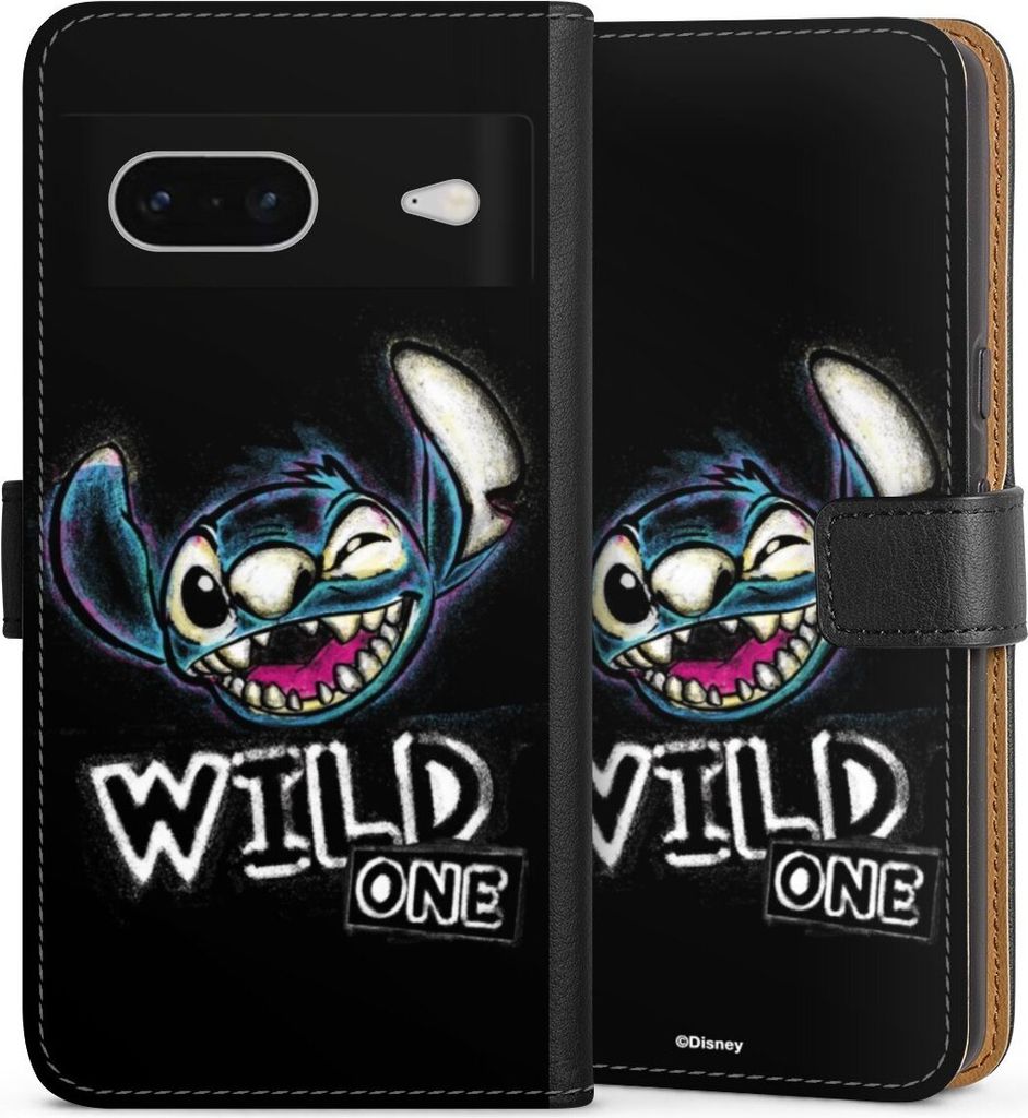 DeinDesign Klapphülle für Google Pixel 7 Handytasche Lederhülle Tasche Disney Offizielles Lizenzprodukt Lilo & Stitch