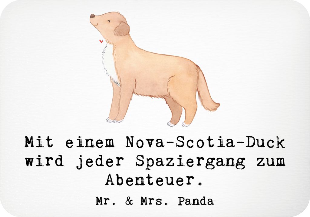 Mr. & Mrs. Panda magnet Nova Scotia Duck Abenteuer - Weiß - Geschenk, holzmagnet, haftmagnet, Kühlschrankmagnet, Hunderassen Vielfalt, lebhafter ...