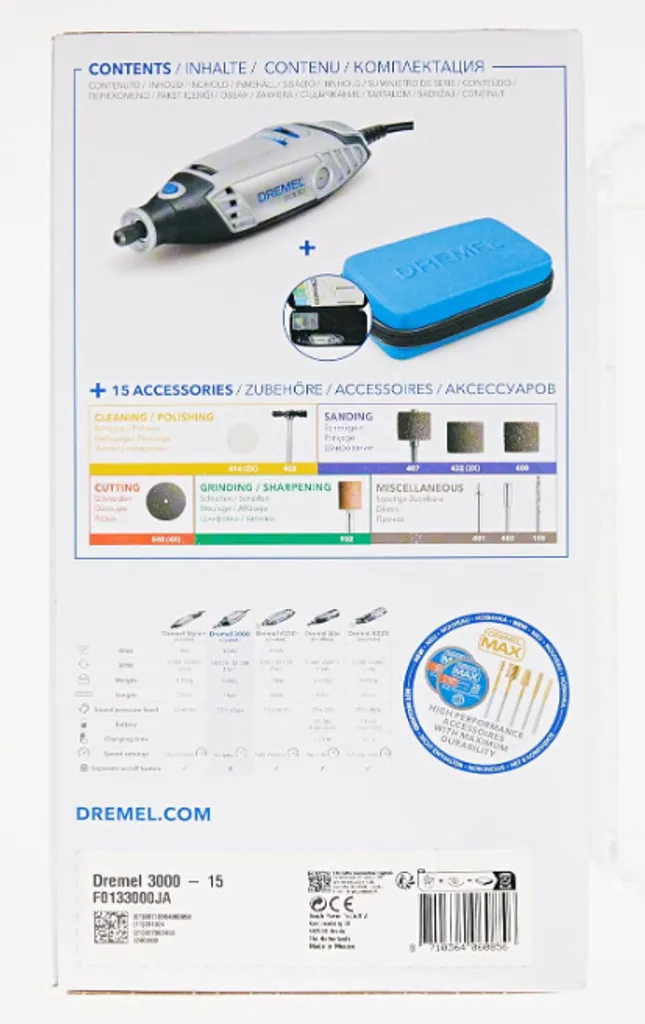 Dremel 3000-15 Multi-outil 130W à Vitesse Variable et Embout EZ Twist - 9