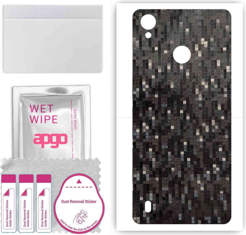 apgo Rückseite Schutzfolie, Skin, kompatibel mit ZTE Blade A7 Vita, Hinten Displayschutzfolie aus Vinylfolie, kratzfest, einfache Montage - Carbon...