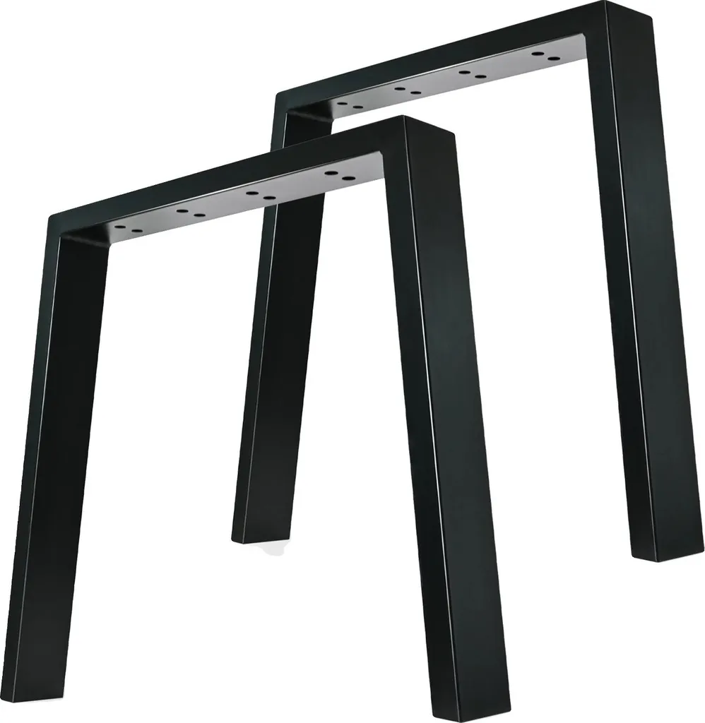 Pied de table pour DIY création de mobilier industriel métal noir mat