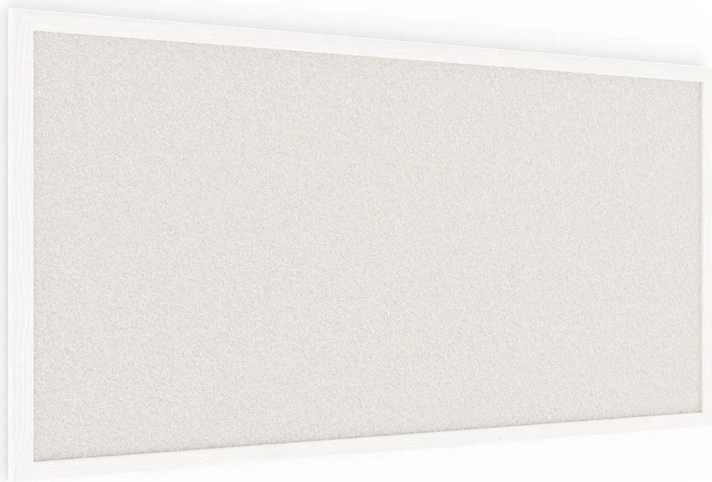 Bacheca in sughero bianco 80x40 cm cornice in legno BIANCA Immagine del prodotto 