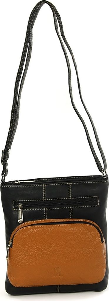 DrachenLeder Tasche Damen Handtasche echtes Leder schwarz braun 21x6x22 inklusive Feenanhänger D2OTZ102S