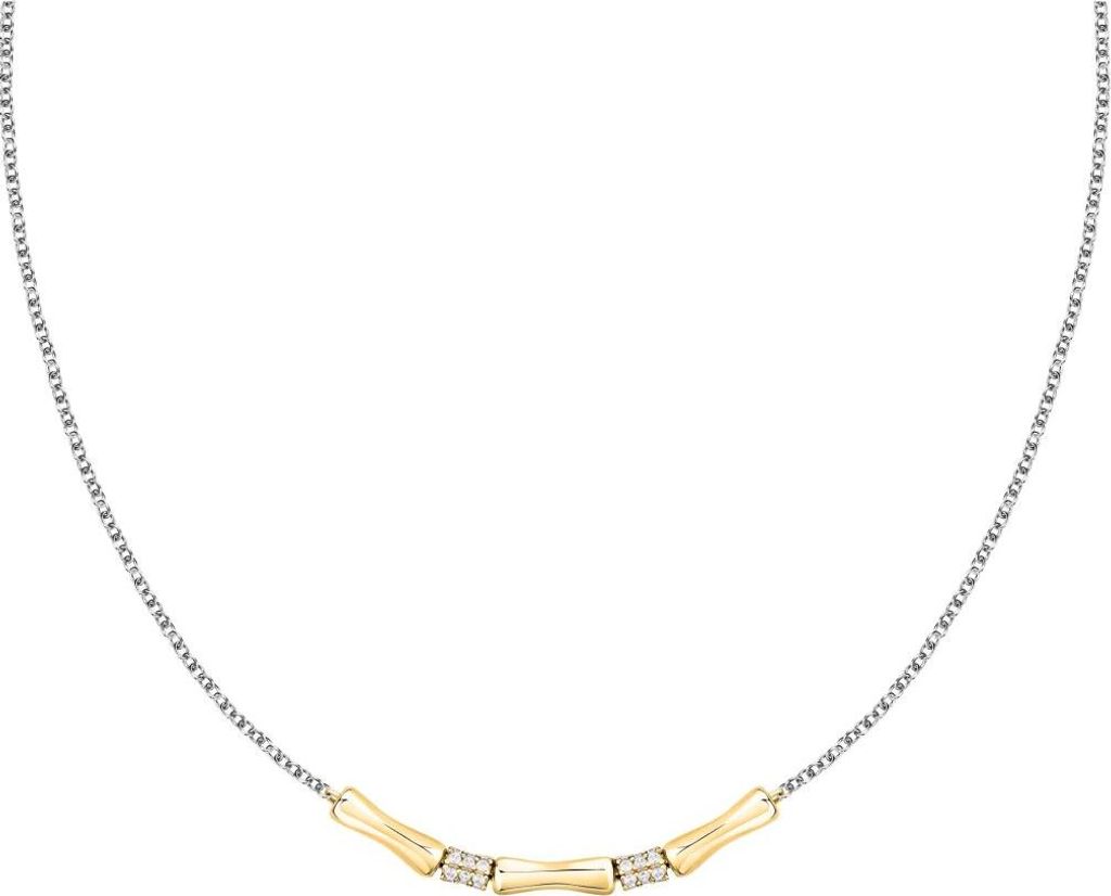 Stilvolle Halskette aus recyceltem Silber Essenza SAWA16