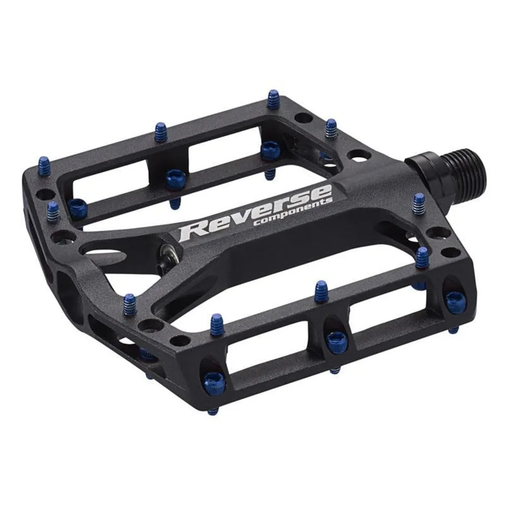 Pédales de vélo ONE Platform noires et bleues pour un meilleur appui