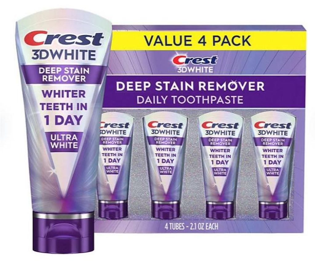 Crest 3D White Brilliance Deep Stain Remover Ultra White Zahnpasta, 2,1 Oz (59 G) 4 Pack