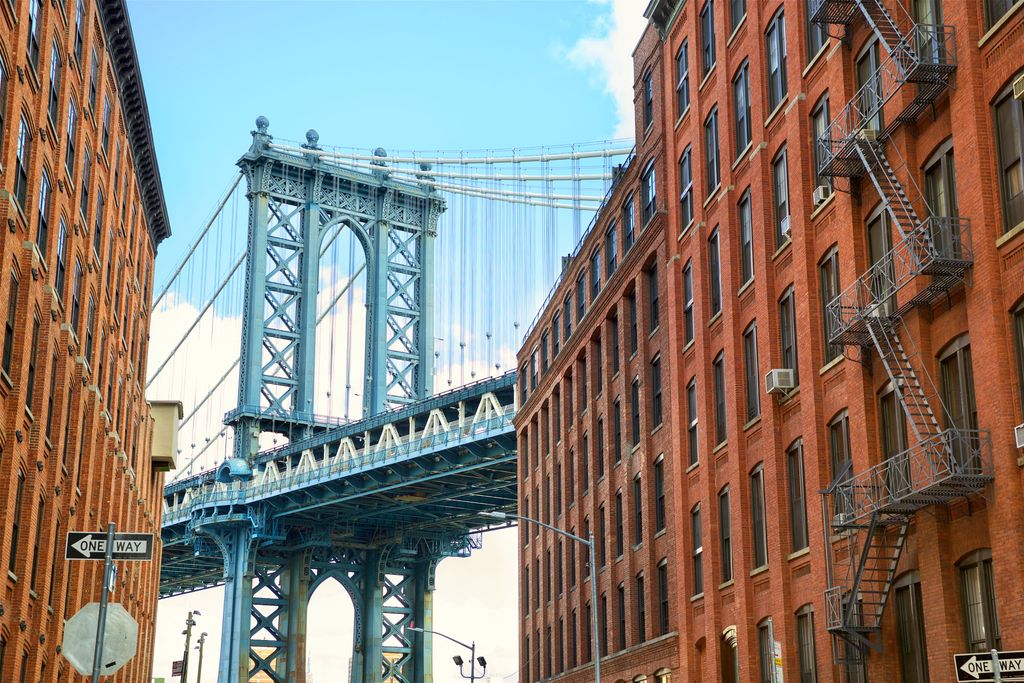 Fototapete - Manhattan Bridge 375x250cm - Vliestapete