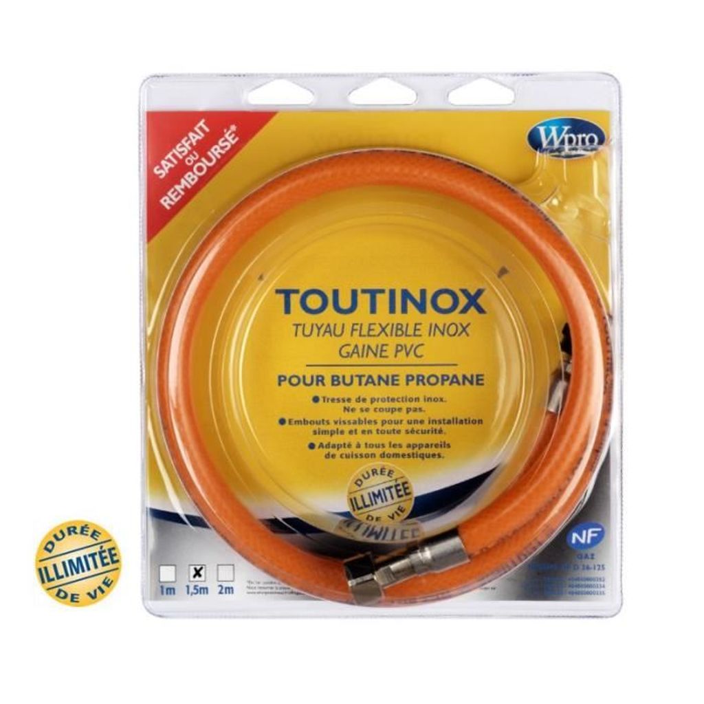 WPRO TBE150 Tuyau à gaz 1,50 m Image du produit 