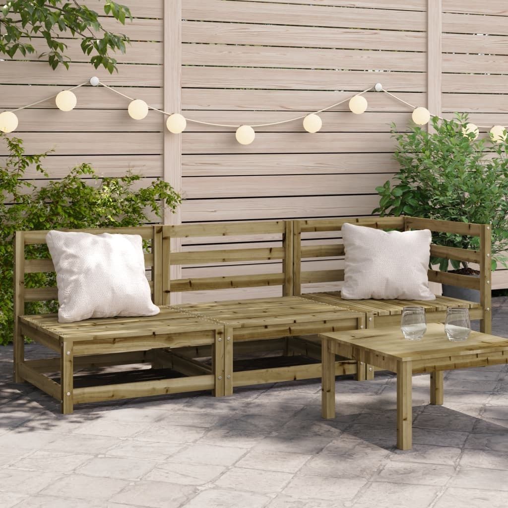 CLORIS Gartensofa 3-Sitzer Kiefernholz Imprägniert - Gartenstühle LL0000256725