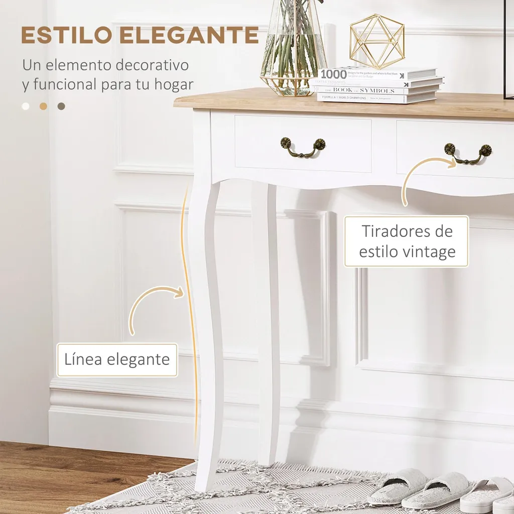 Console de rangement 2 tiroirs pour optimiser vos petits espaces - 6
