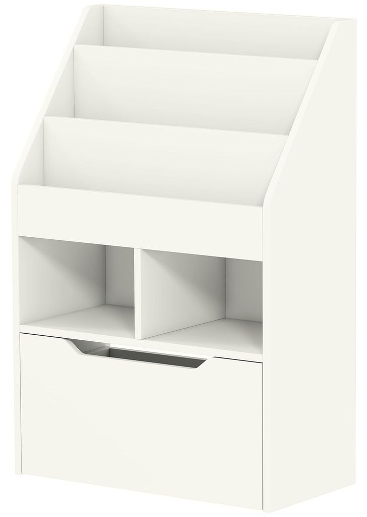 HOMCOM Kinderboekenrek met lade, 3 legplanken, 2 open Productafbeelding 