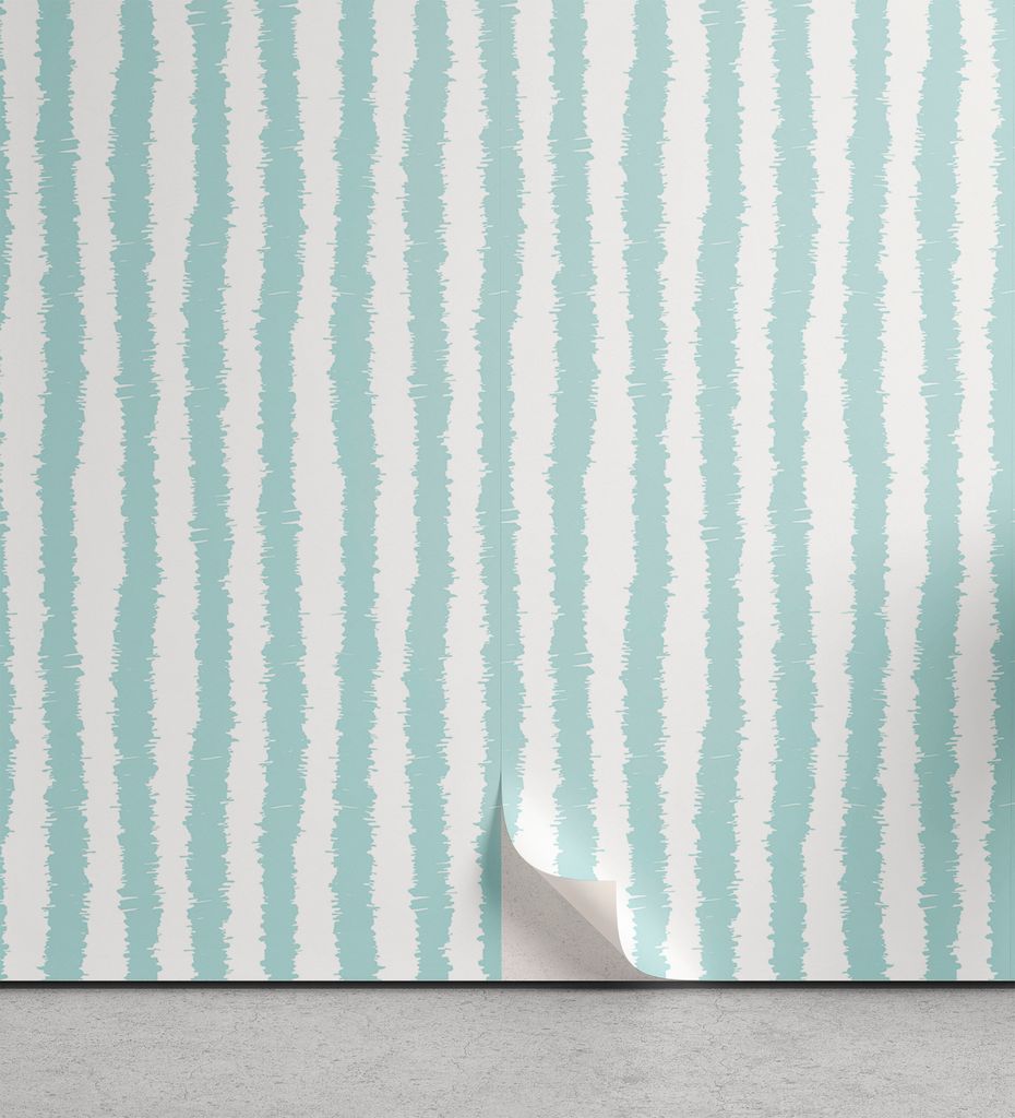 ABAKUHAUS Wasser abziehbare & klebbare Tapete für Zuhause, Sketchy Grunge Stripes, selbstklebendes Wohnzimmer Küchenakzent, 33 cm x 250 cm, Seafo...