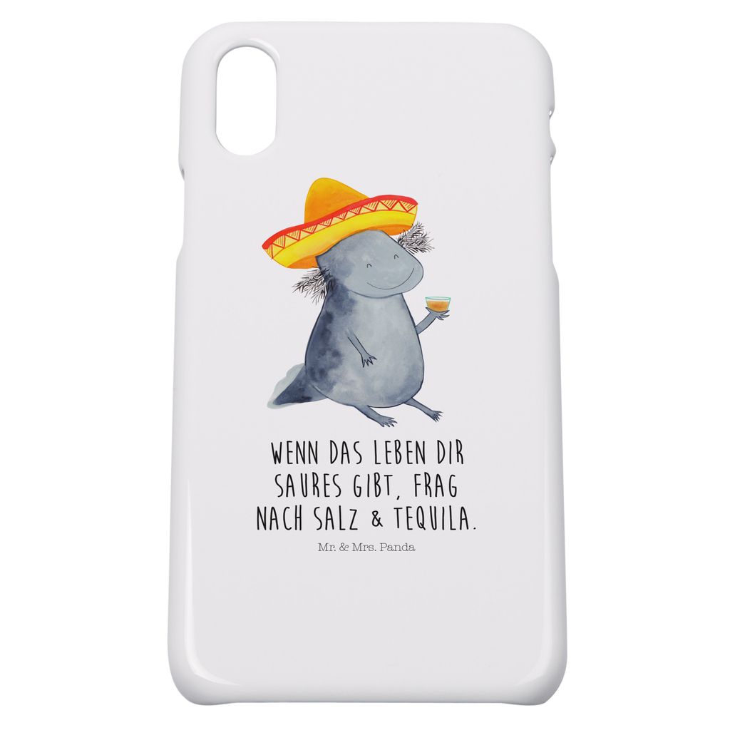 Mr. & Mrs. Panda Iphone 10 Handyhülle Axolotl Tequila - Weiß - Geschenk, X, Handy, trinken, Mexiko, Party, Cover, Hülle, Urlaub, Mexico