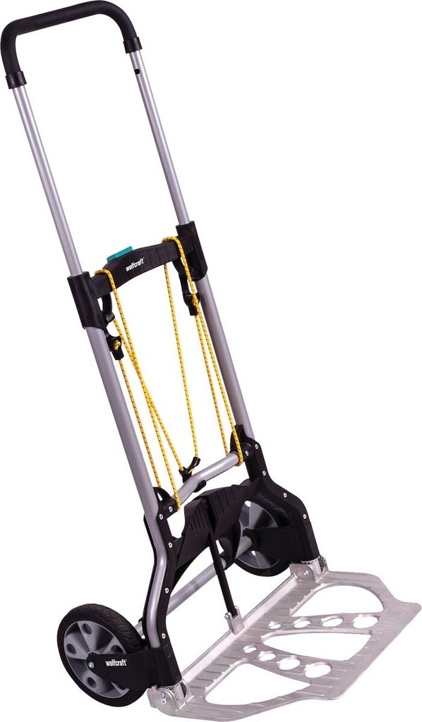 wolfcraft GmbH TS 850, Aluminium, Kunststoff, Sackkarre, Aluminium, Schwarz, Gelb, 100 kg, 2 Rad/Räder, Kunststoff