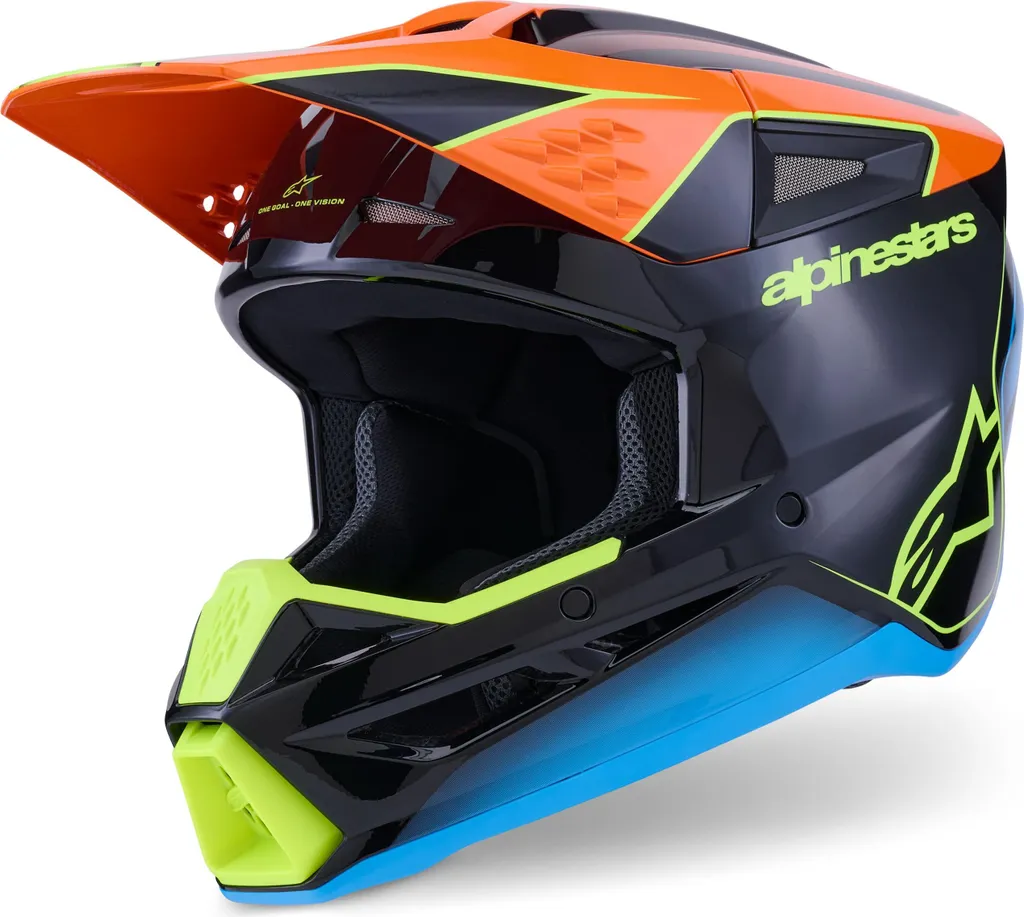 Casque Alpinestars S-M3 Fray Ultra Léger Ventilée Jaune Fluo S-M3