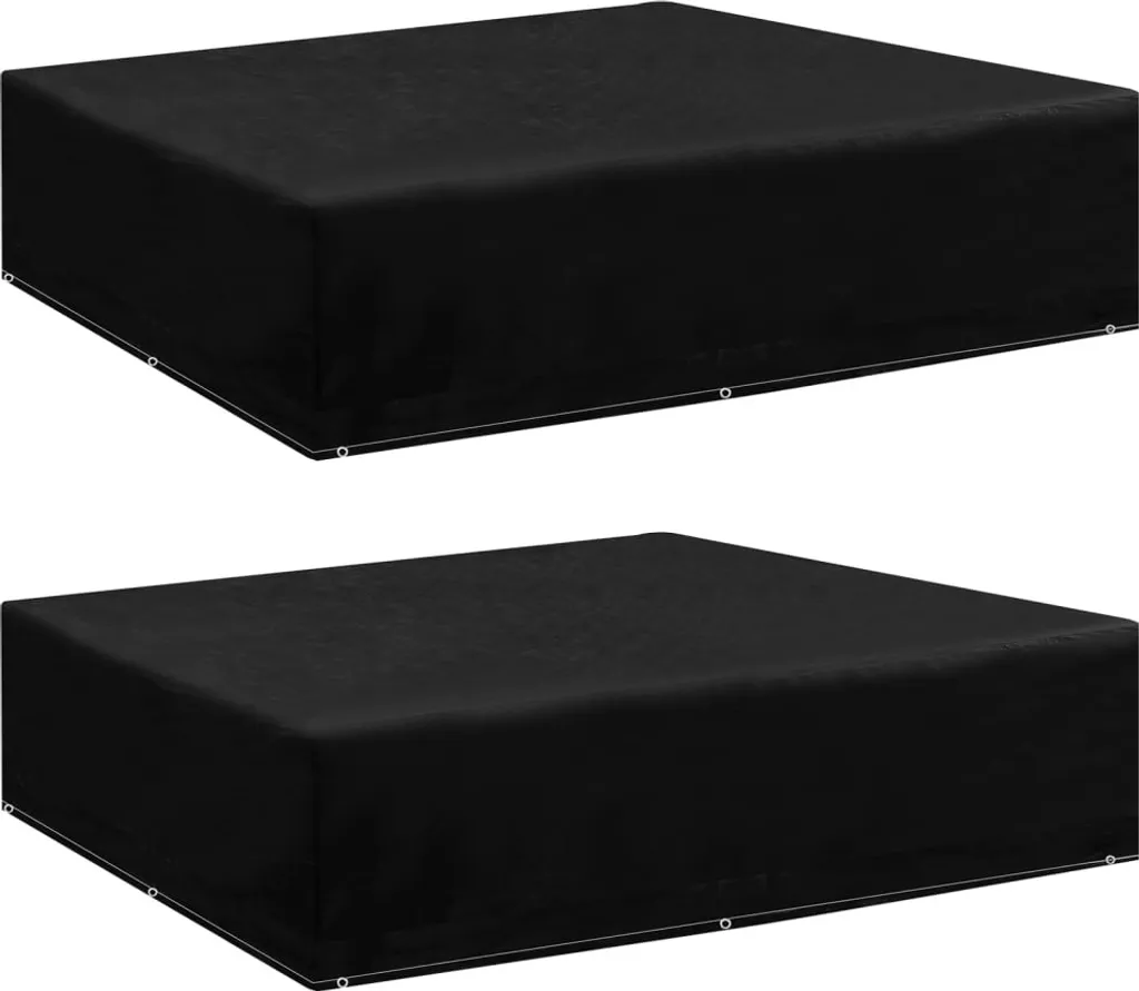 Set 2 Teli Copertura Mobili Giardino 200x200x70cm Impermeabili 8 Occhielli