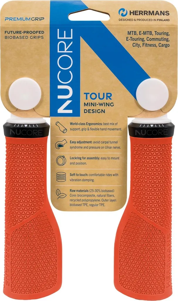 Poignées vélo de trekking Herrmans Nucore Tour 130mm confort longue distance