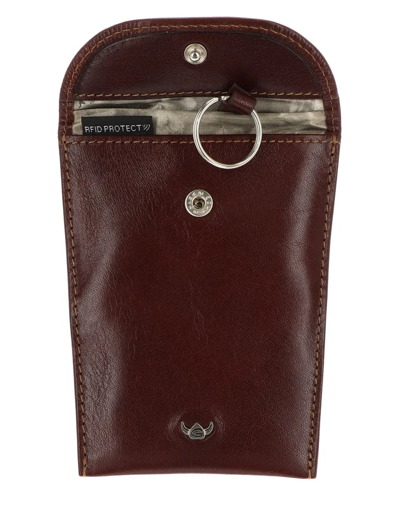 Custodia Chiavi RFID Golden Head Colorado - Pelle Marrone Anti-Graffio - 2