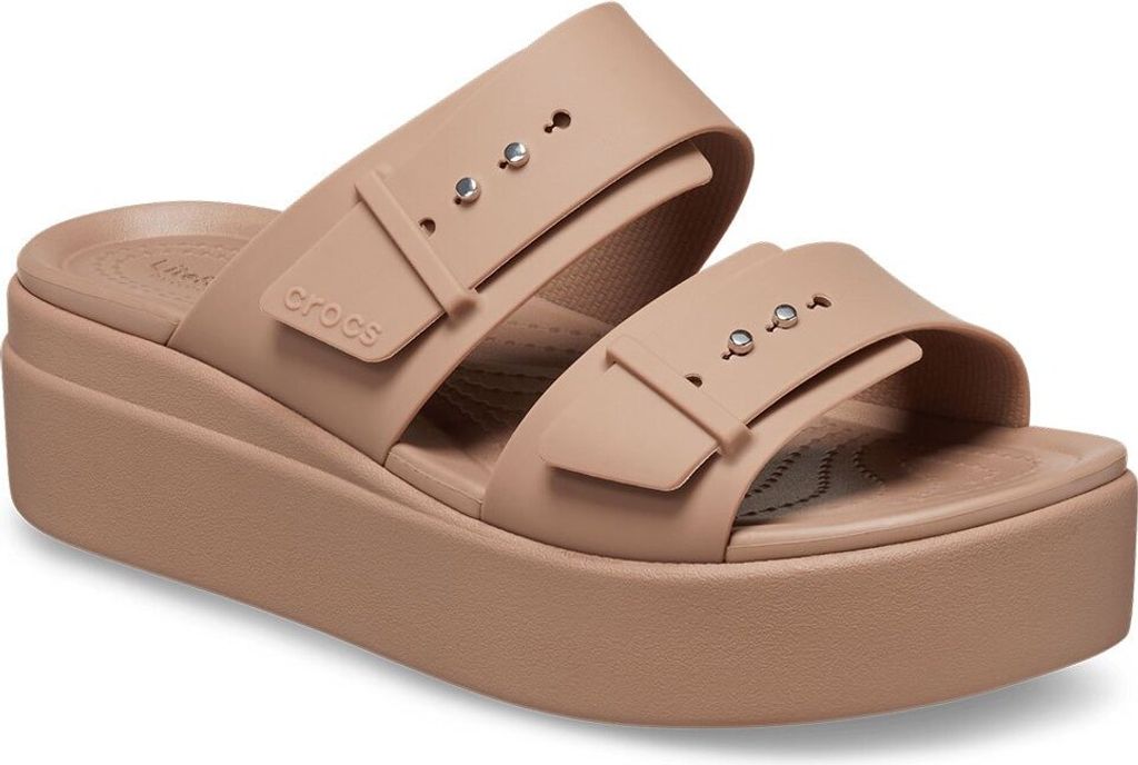 Crocs Brooklyn Lowwedge Sandalen Golden EU 37-38 Frau Golden EU 37-38