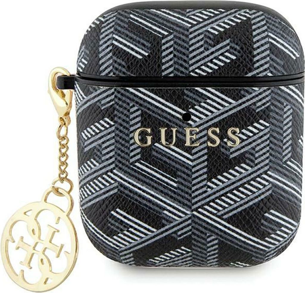 Guess PolyurethanG Cube Charm Case für AirPods 1/2 schwarz