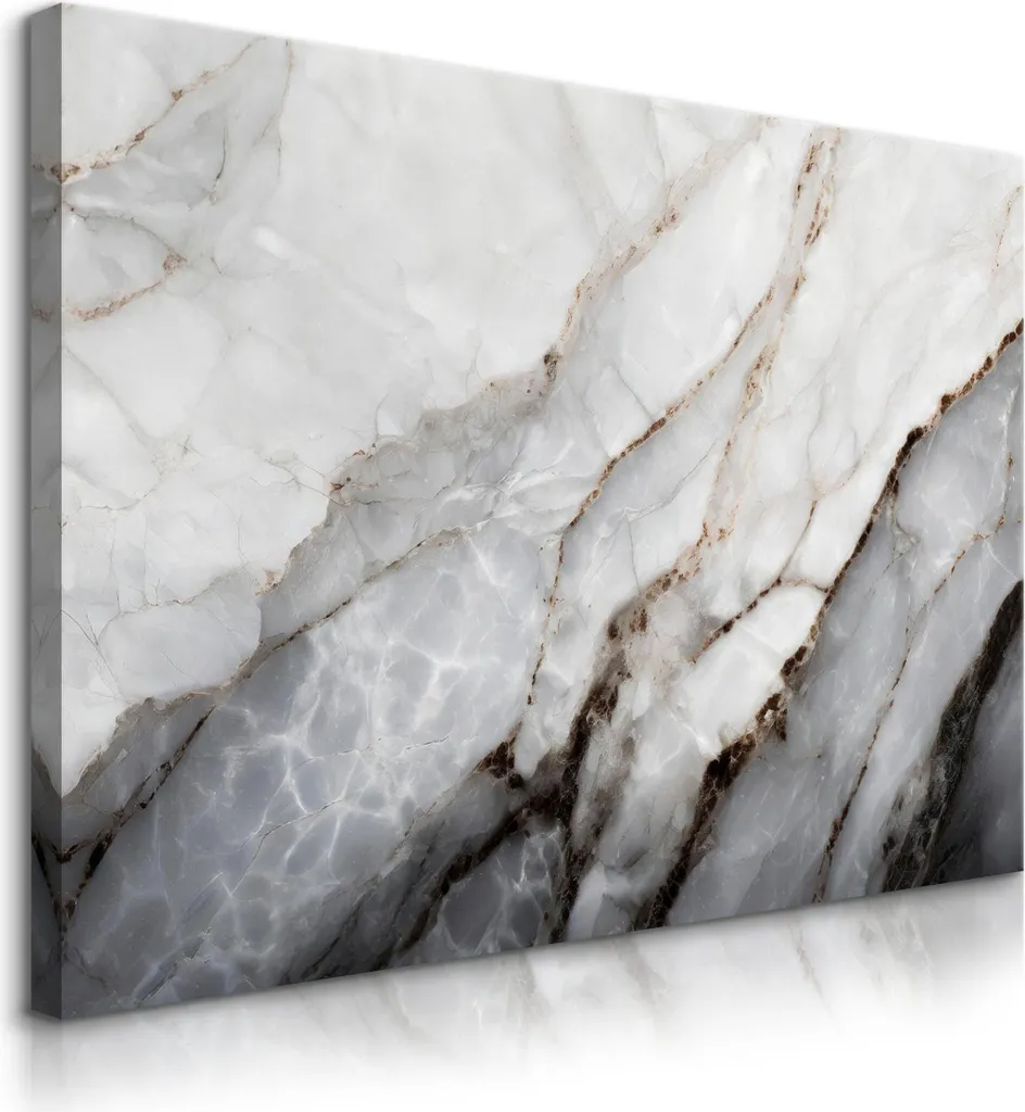 Muralo Quadro su Tela Effetto Marmo 100x70cm per Ufficio Moderno