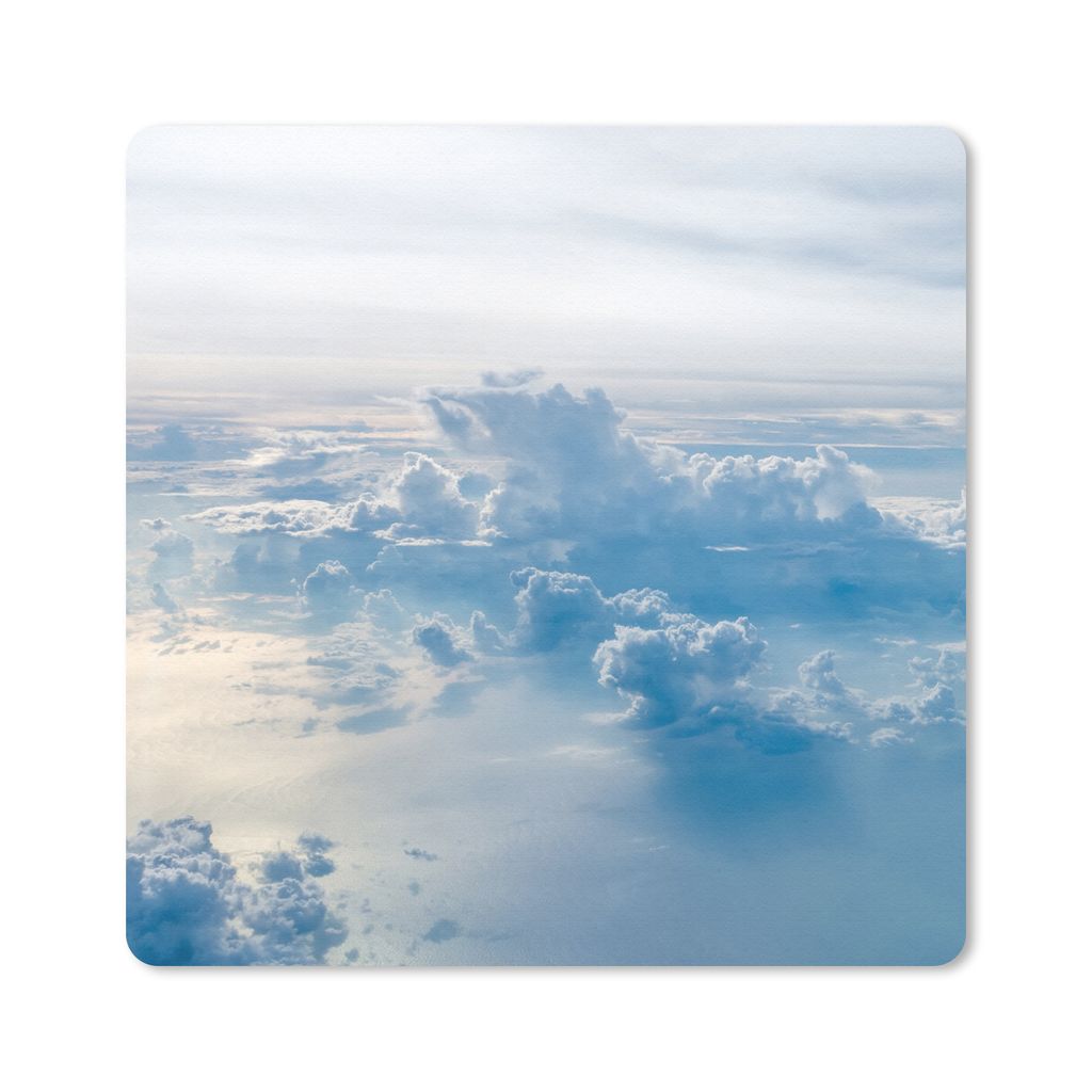 MuchoWow Mauspad Mousepad Luftaufnahme von blauem Himmel mit Wolken 20x20 cm - Mousepads - Maus Mat - Pad - Mausunterlage - Desk Mat - Bureauarti...