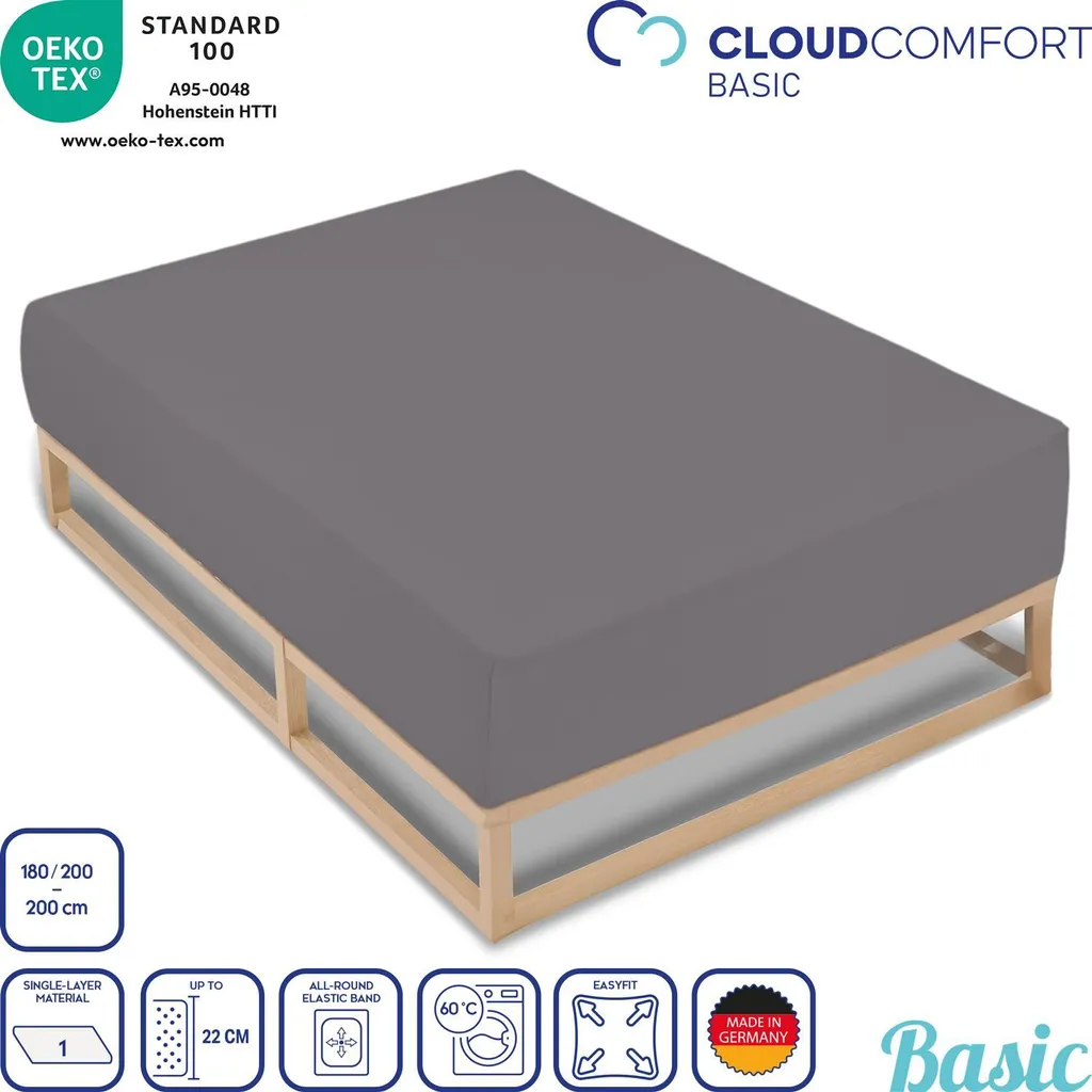 Recensione Lenzuola CloudComfort Basic Jersey Stretch Grigio 2pz - 7