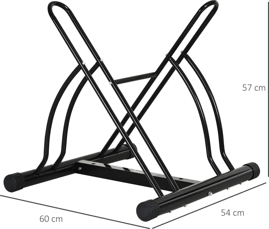 Râtelier de sol 2 vélos en acier traité avec blocs modulables