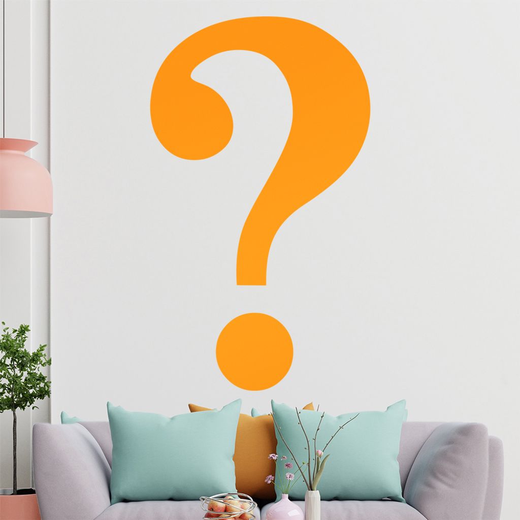 KIWISTAR Fragezeichen Schriftensystem Rhetorik Wandtattoo in 6 Größen - Wandaufkleber Wall Sticker - Dekoration, Küche, Wohnzimmer, Schlafzimmer...