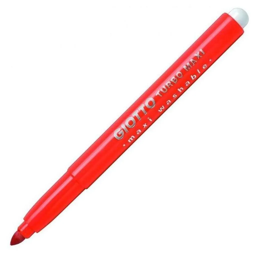 Feutres de Dessin Scolaire Giotto Turbo Maxi Rouge pour Enfants x12
