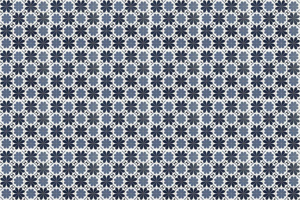 Fliesenaufkleber 15x15 cm – 24 Stück – Selbstklebend – Wasserfest – Pflegeleicht – Hitzebeständig – Für Küche & Bad – Winzige Blu...
