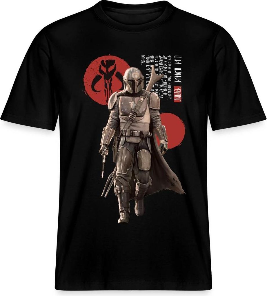 Star Wars: Mandalorian Mandalorianer & Zeichen Relaxed Fit Uni T-Shirt, XS, Schwarz