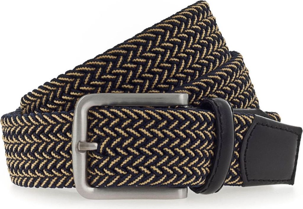 Vanzetti Gürtel A Day at the Seaside 35mm Stretch-Strapbelt W110 Blue / Gold blau mehrfarbig