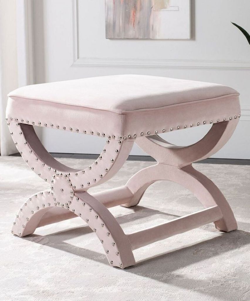 Skye Decor, Felice Halka Pouffe 60 - Powder, Sitzpuff, Pulver, 100 % MDF, 40 x 40 x 60 cm
